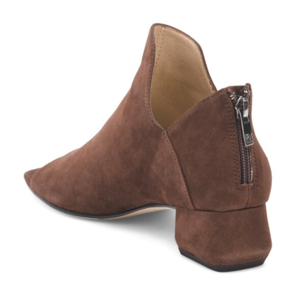PELLE MODA Suede Vonn Peep Toe Booties - Picture 2 of 3